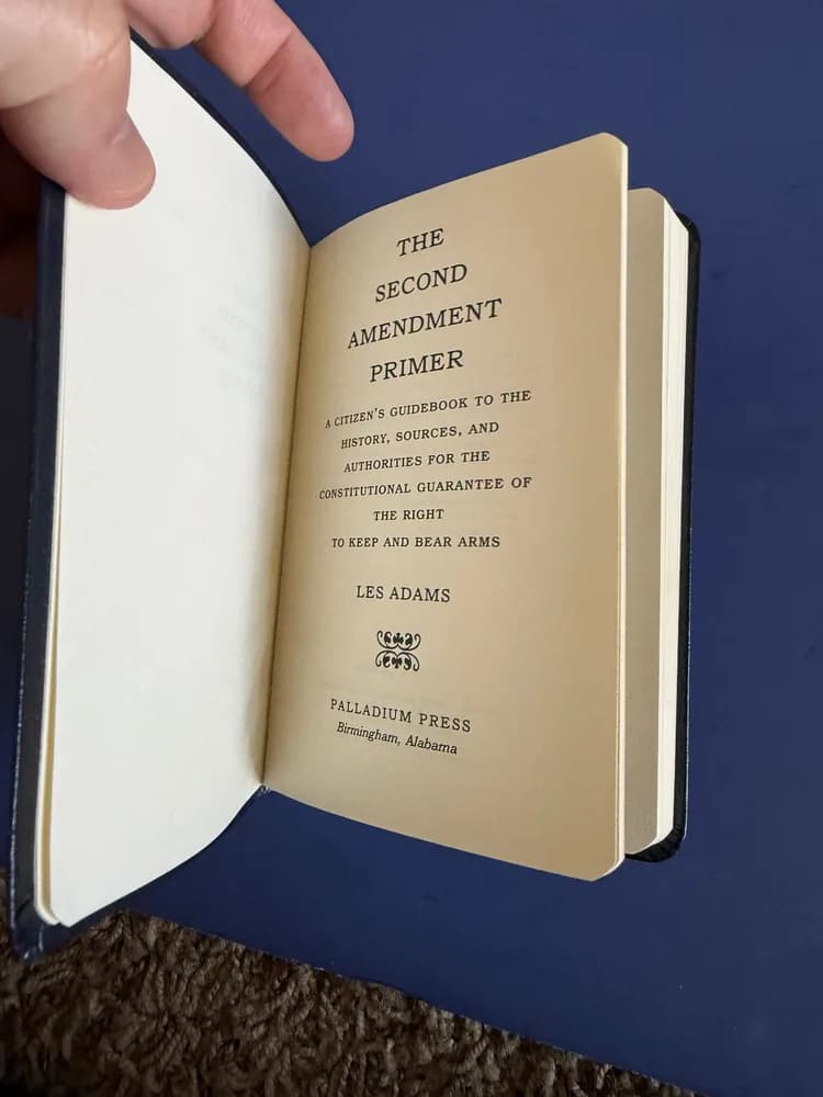 The Second Amendment Primer Les Adams 1996 Leatherette Book - Image 4