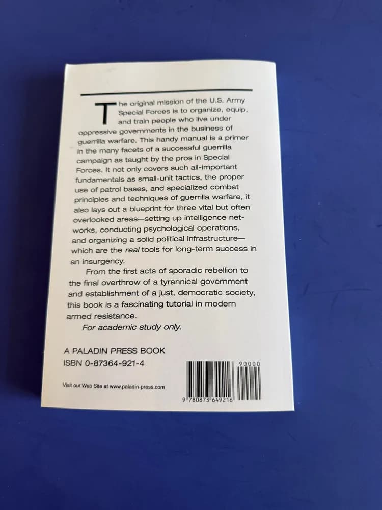 Special Forces Guerrilla Warfare Manual - Paperback By Wimberley Scott - Image 7