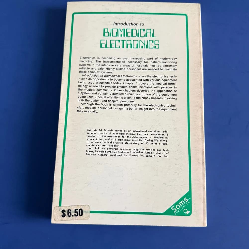 Introduction to Biomedical Electronics by EDWARD BUKSTEIN 1975 Paperback - Image 7