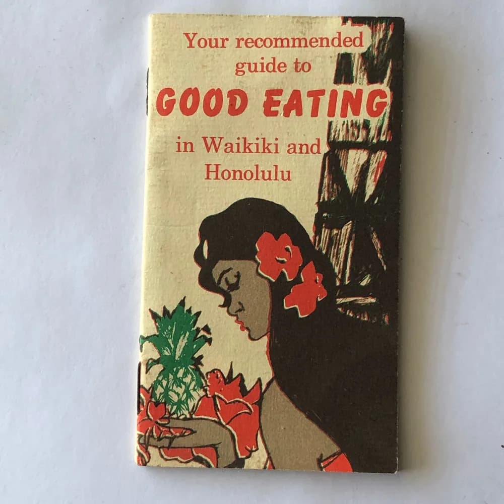 1960s Good Eating Guide Waikiki Honolulu Hawaii Tiki Bars Vintage Original