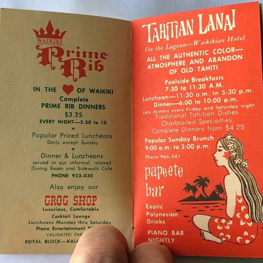 1960s Good Eating Guide Waikiki Honolulu Hawaii Tiki Bars Vintage Original - Image 6