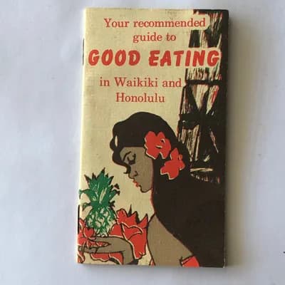 1960s Good Eating Guide Waikiki Honolulu Hawaii Tiki Bars Vintage Original