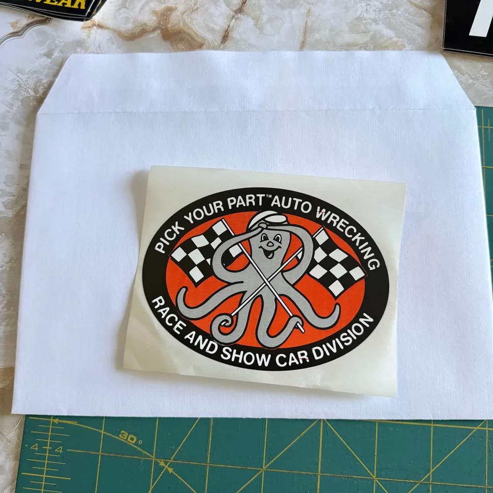 Vintage Pick Your Part Auto Wrecking Decal – Race & Show Car Division – Octopus - Image 3