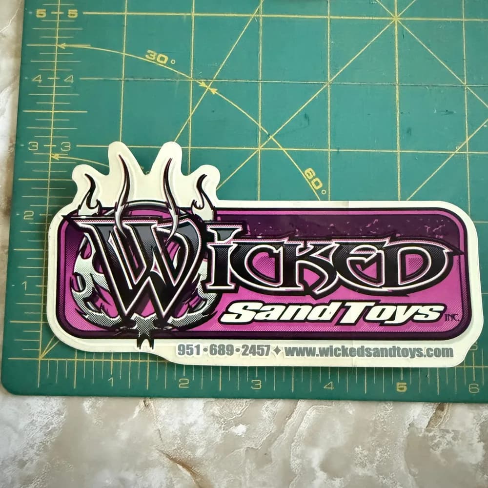 Wicked sand toys sticker / decal , Truck Dunning drag racing car - Image 2