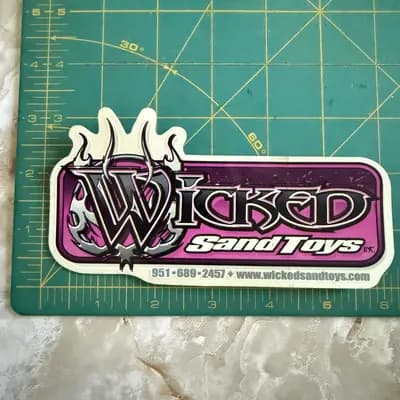 Wicked sand toys sticker / decal , Truck Dunning drag racing car