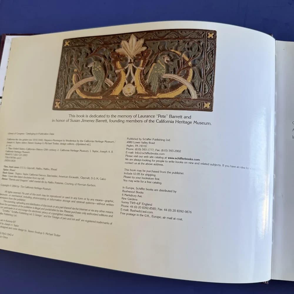 California Tile Book The Golden Era 1910-1940 Hispano-Moresque to Woolenius - Image 8