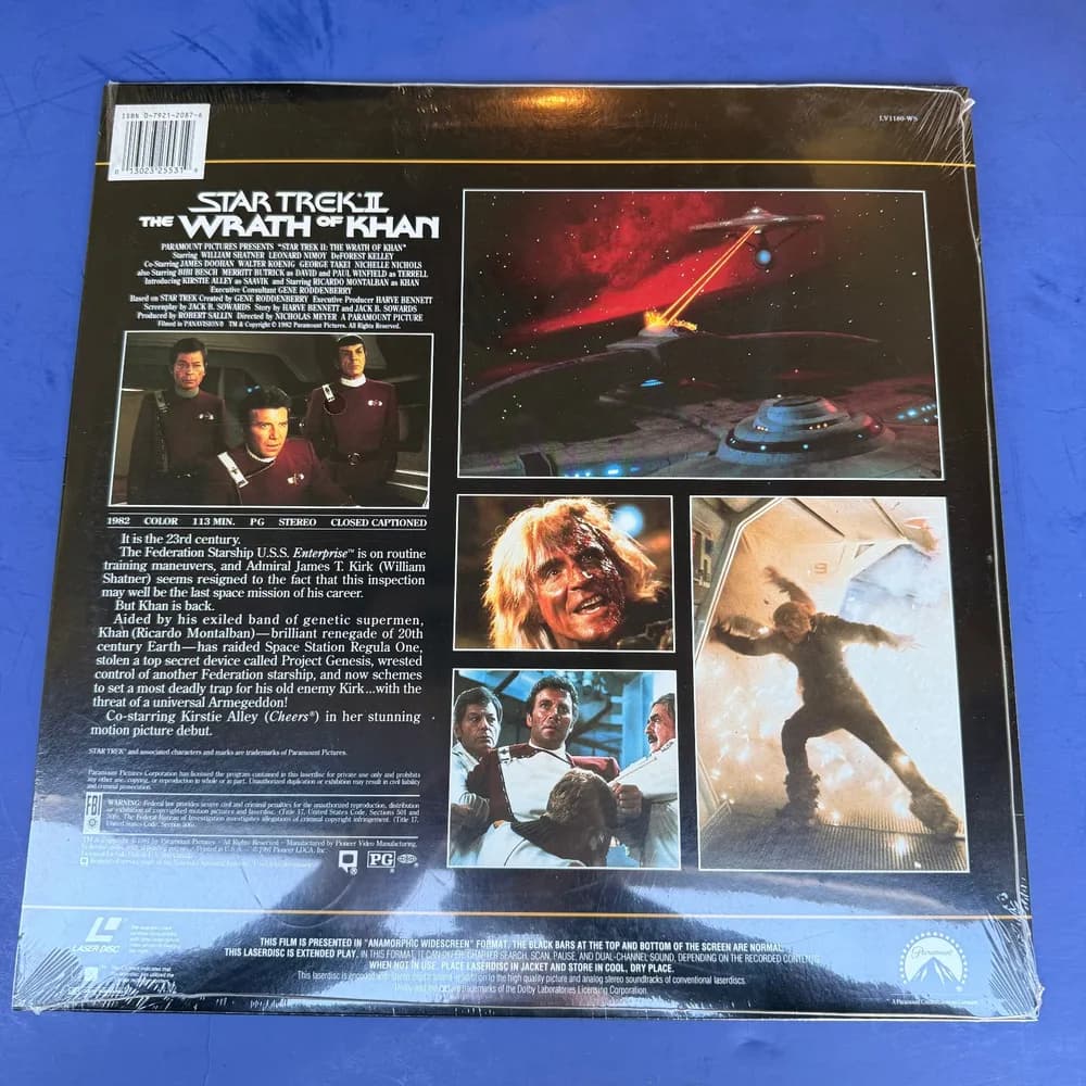 NEW SEALED Star Trek II: The Wrath of Khan (Laserdisc) - Image 2