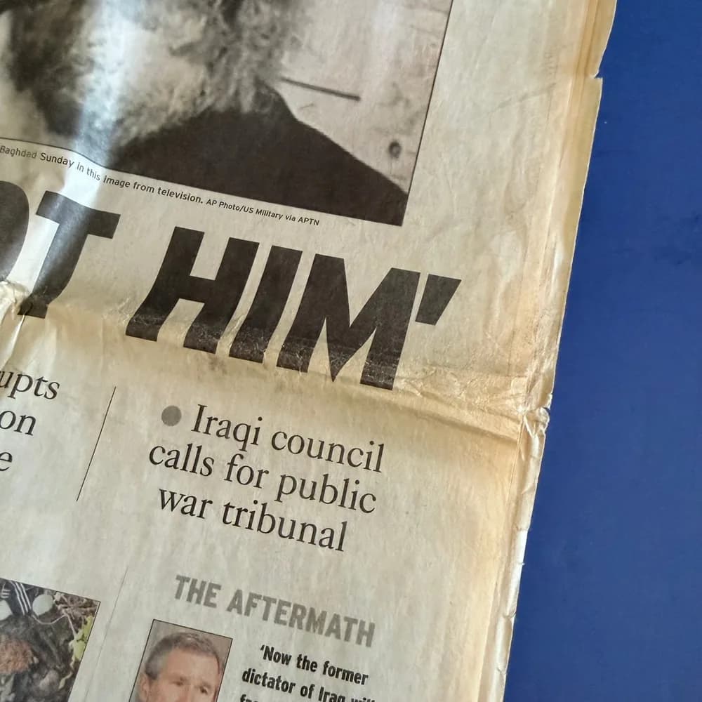 The Orange County Register Newspaper  Monday, December 15, 2003 'WE GOT HIM' - Image 5
