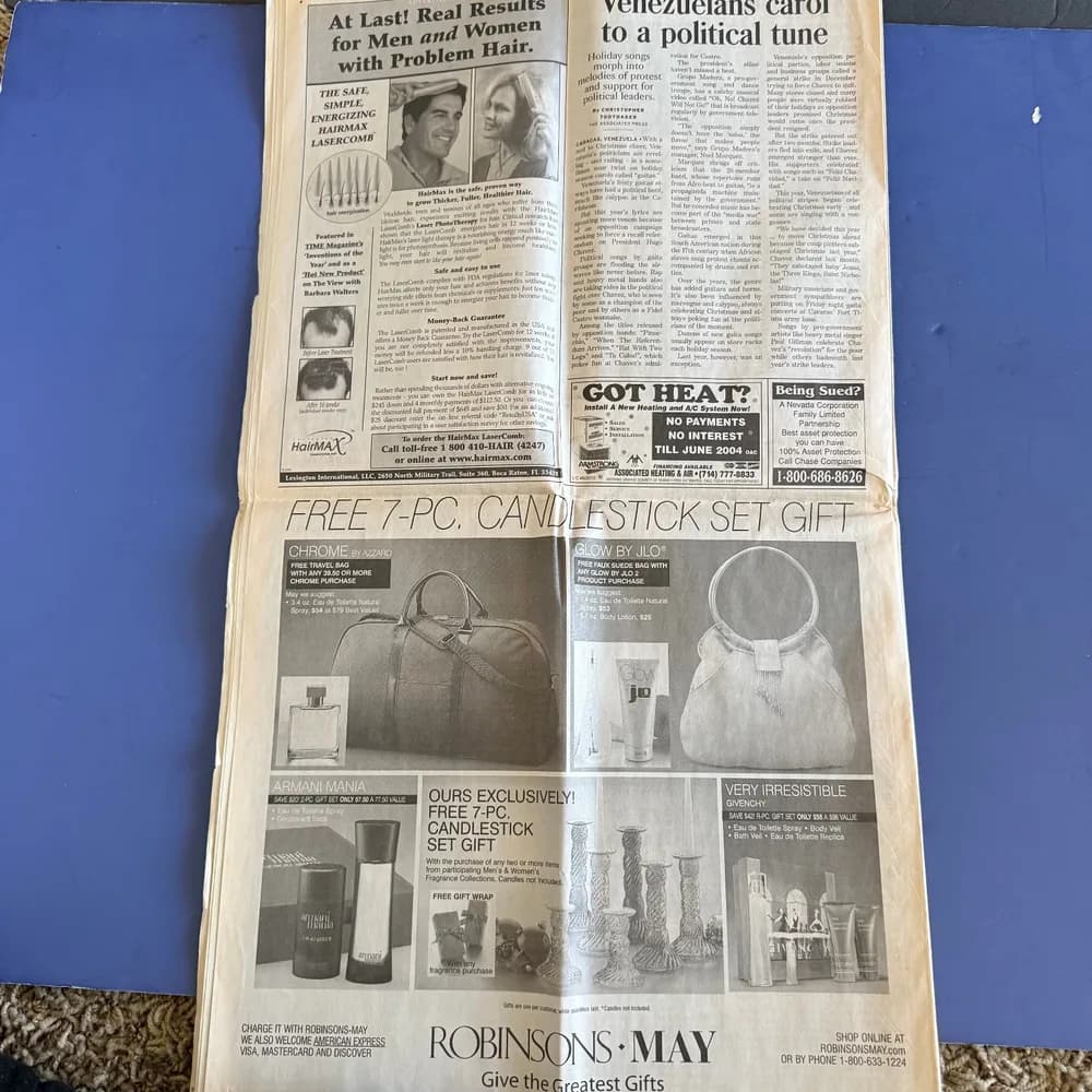 The Orange County Register Newspaper  Monday, December 15, 2003 'WE GOT HIM' - Image 7