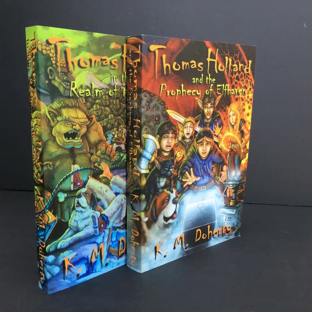 Lot of 2: Signed Thomas Holland Paperback / Realm of the Orges K.M. Doherty