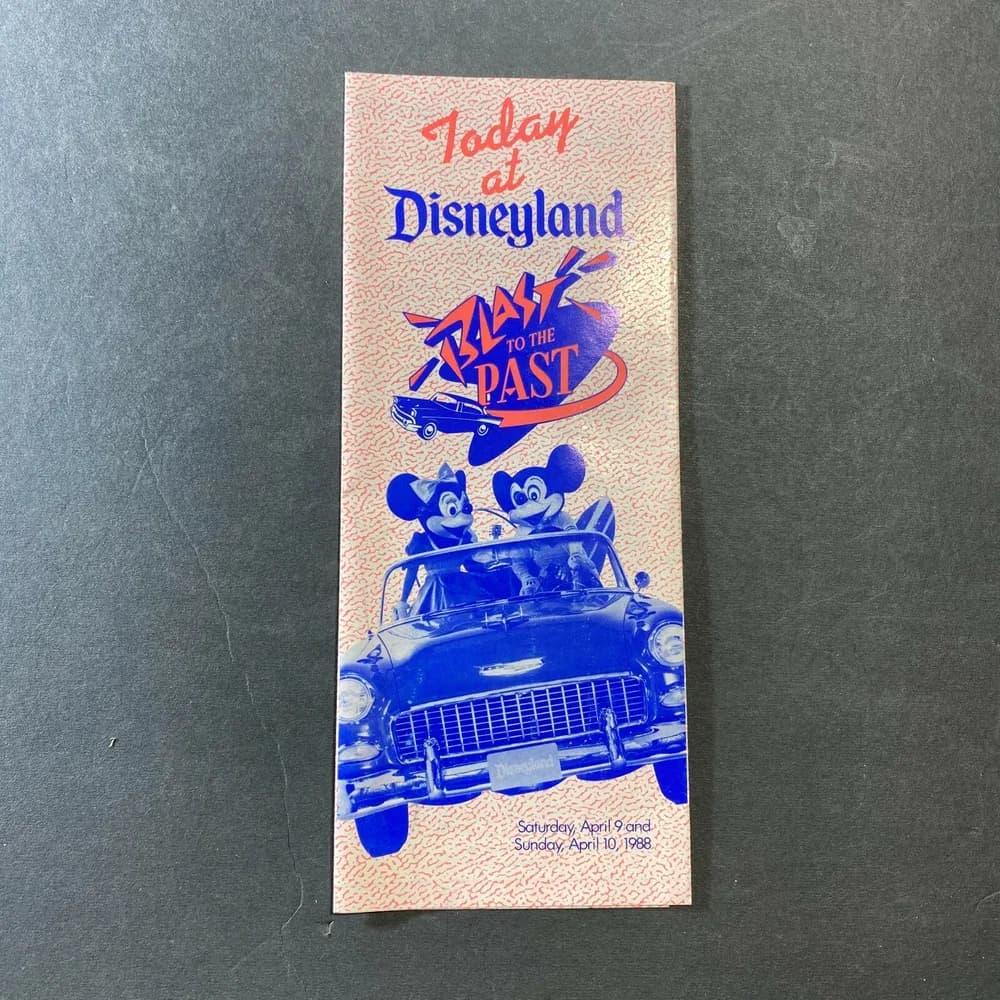 Vintage 1988 Today At Disneyland Blast to the past brochure Disney rare