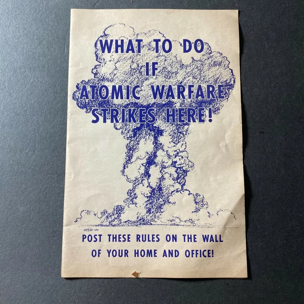 Vintage What to do if atomic warfare strikes here! pamphlet herbert legg LA CA