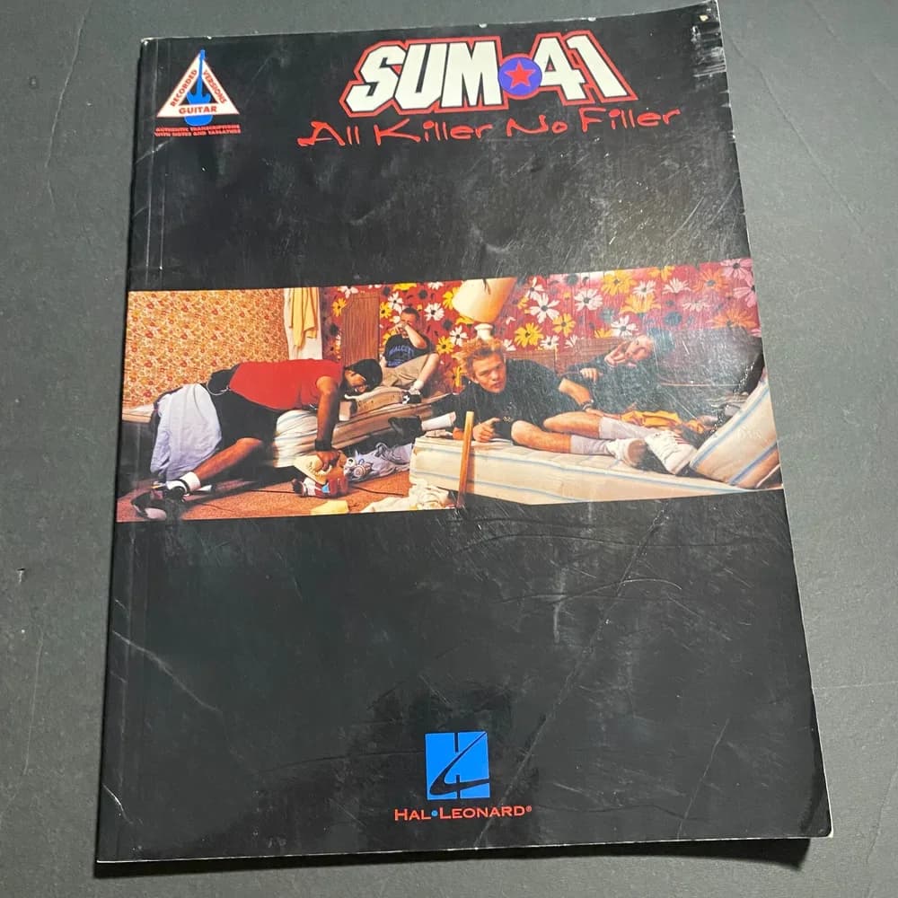 SUM 41, "All Killer No Filler" GUITAR TAB Music SongBook Tablature PVG GRUNGE