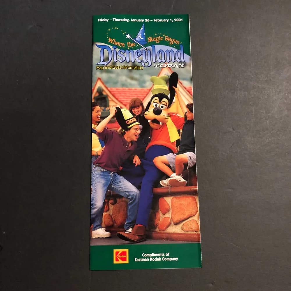 Disneyland Today Map And Guest Information 2001 Where the magic began brochure