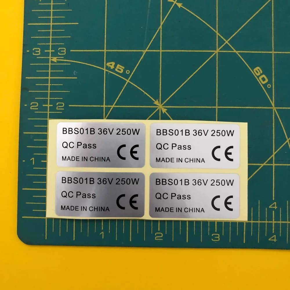 4 stickers label Bafang 36V BBS01B 250w Mid Drive Motor Kit eBike Electric bike