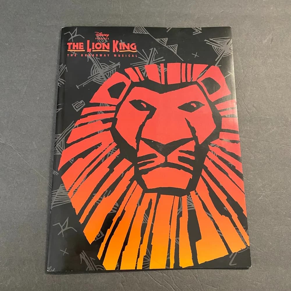 1997 Disney THE LION KING Broadway Musical Souvenir Program Book Brochure & Cast