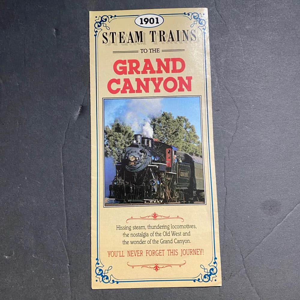 Grand Canyon Railway Steam Trains Brochure Collectible