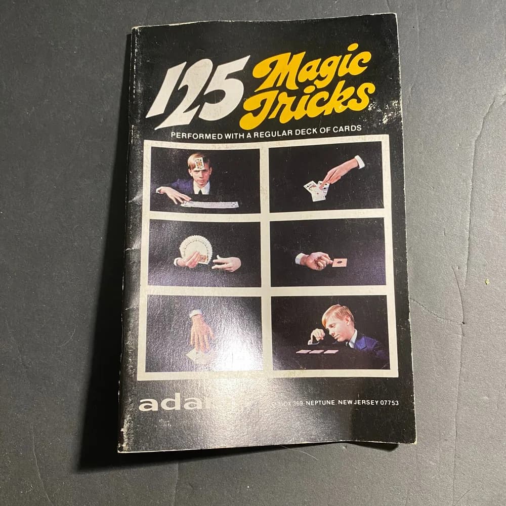 1976 Adam 125 Magic Tricks Book. Pick A Card, Any Card!