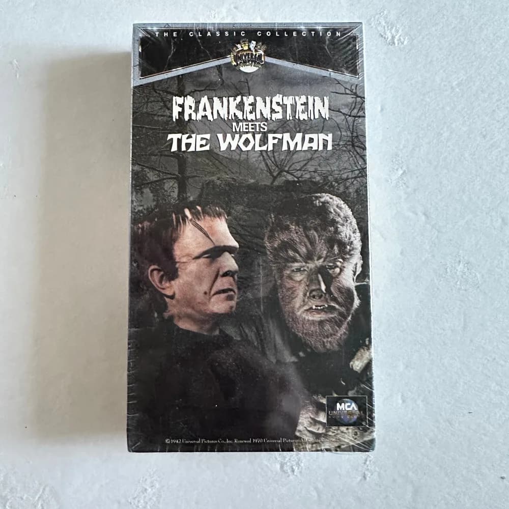 NEW SEALED VHS Video Tape Frankenstein Meets the Wolfman Bela Lugosi MCA